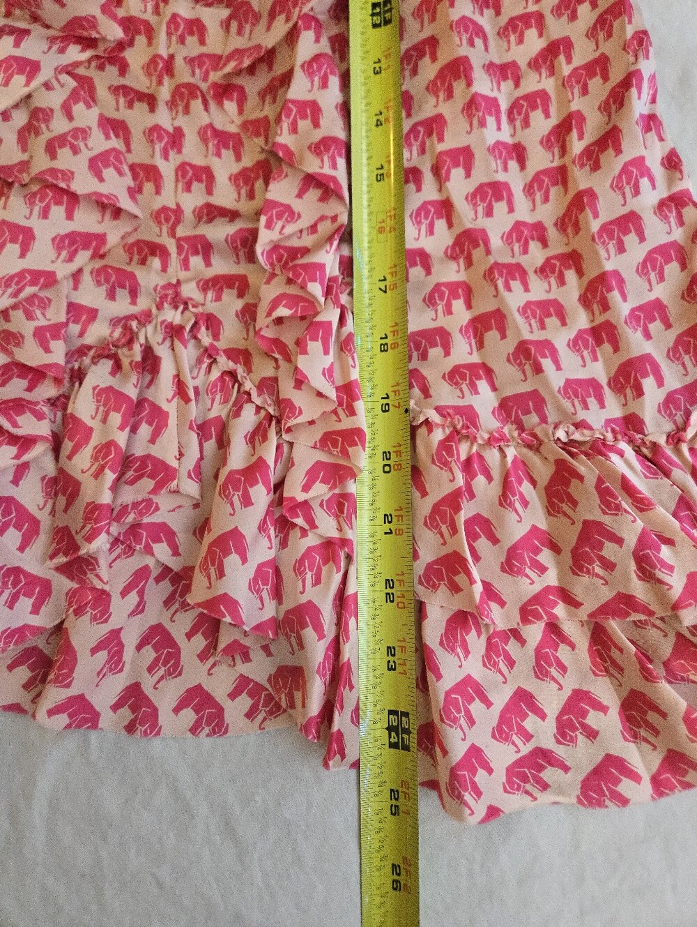 Banana Republic Heritage Vintage Silk Pink Elephant Print Ruffle Tank Top Eb4 View 6